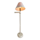 Lampadaire en bois blanchi Roche Bobois et abat-jour en tissu ivoire