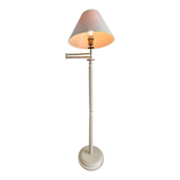 Roche Bobois bleached wooden floor lamp and ivory fabric lampshade