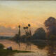 Table HSP "Crepuscular landscape" H.C. Delpy 1842-1910 ec. Barbizon