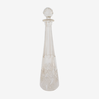 Carved glass decanter