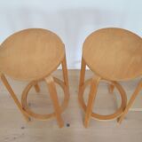 Paire de tabourets hauts vintage