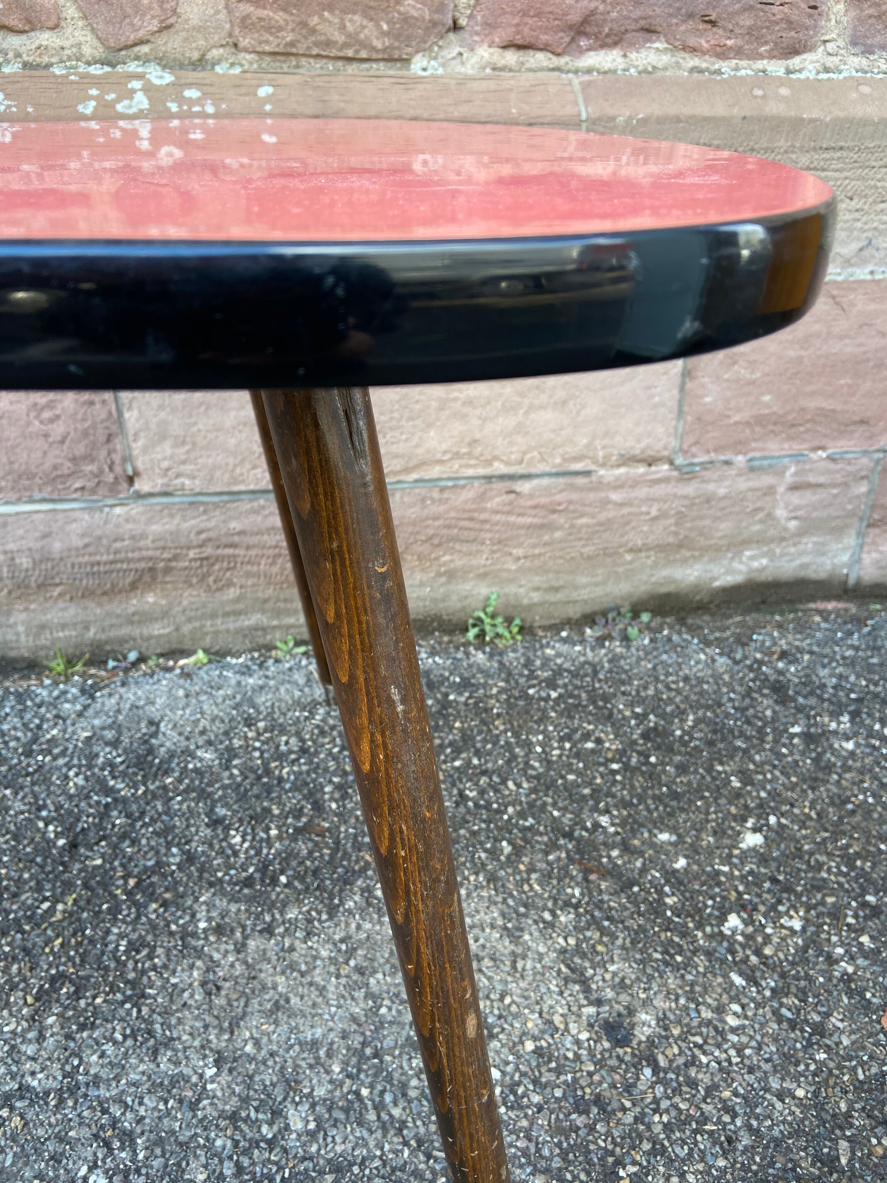 French formica vintage cocktail table 1960