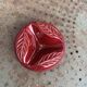 Verceram France Burgundy Red Slip Glazed Ceramic Ashtray