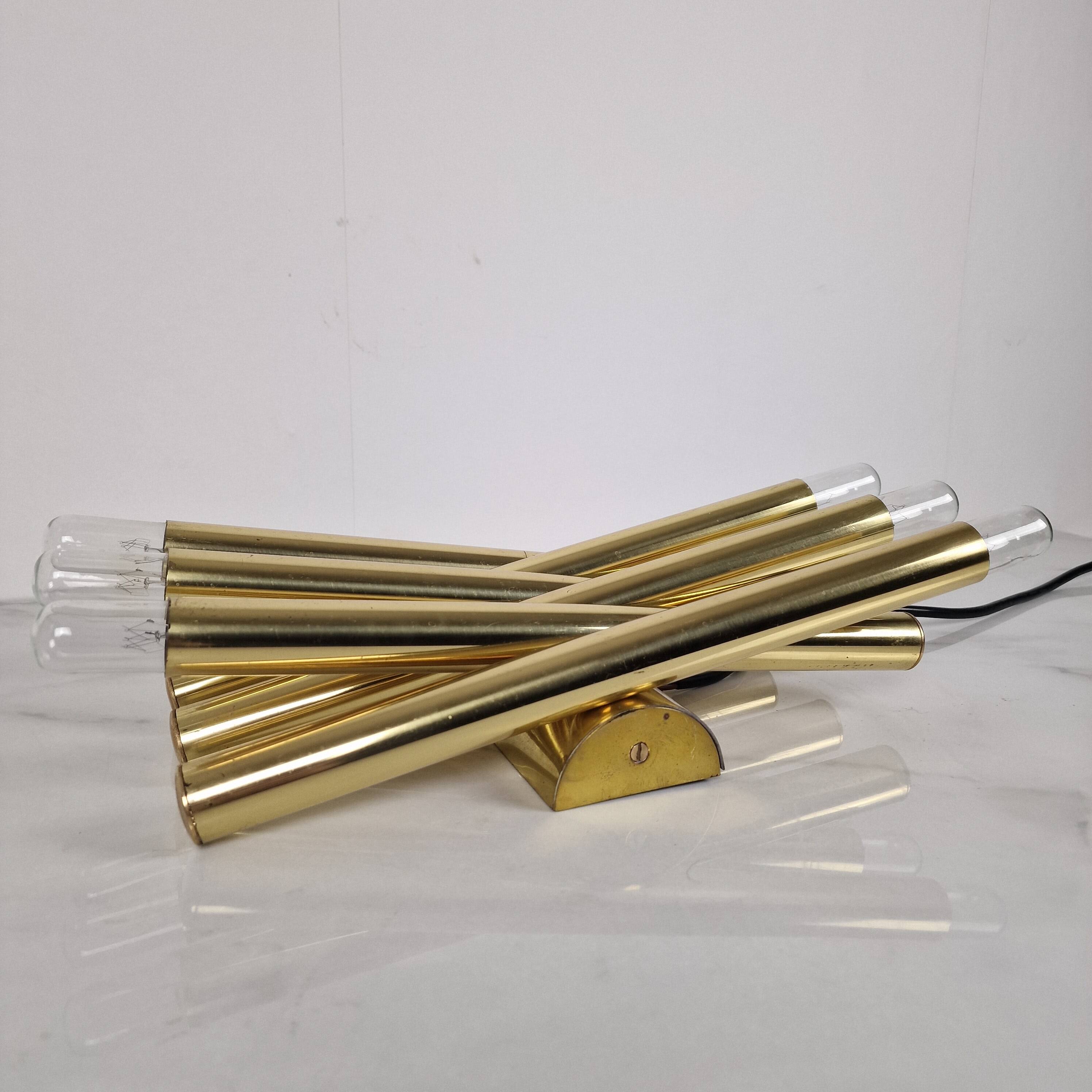 Italian Wall Lamp with Six Lights, in the Style of Gaetano Sciolari, circa