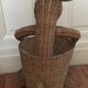 Panier cache pot osier zoomorphe