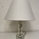 Glass and metal table lamp, Adnet 1970 spirit