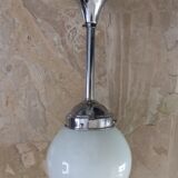 Glass chrome metal glass opalin Art Deco