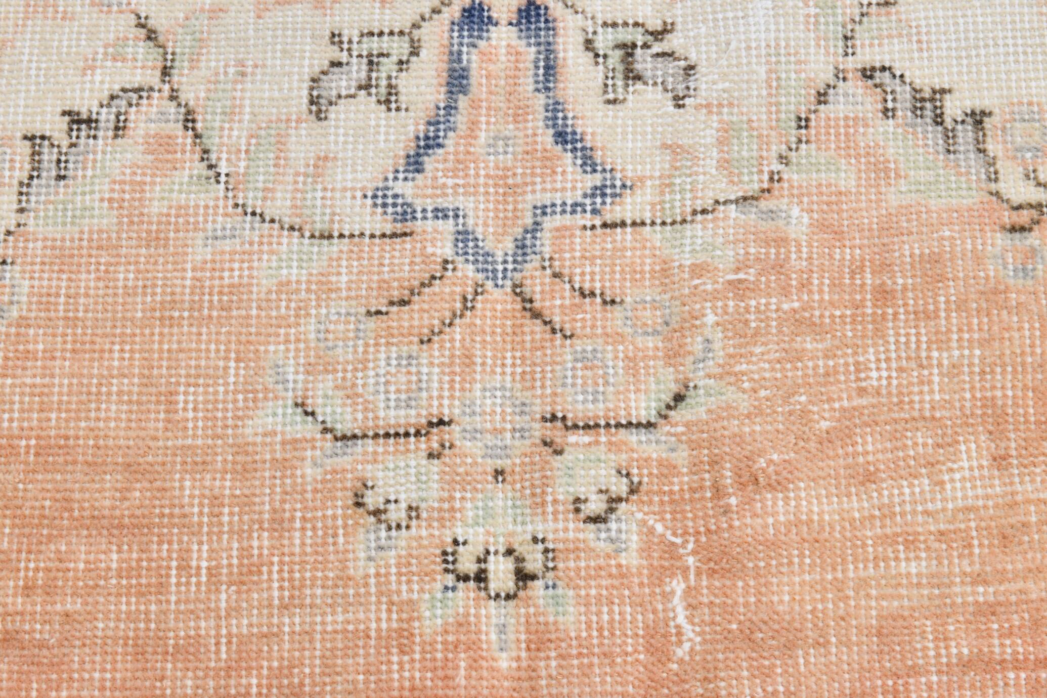 Red & Orange Large Turkish Vintage Rug, 261x351Cm