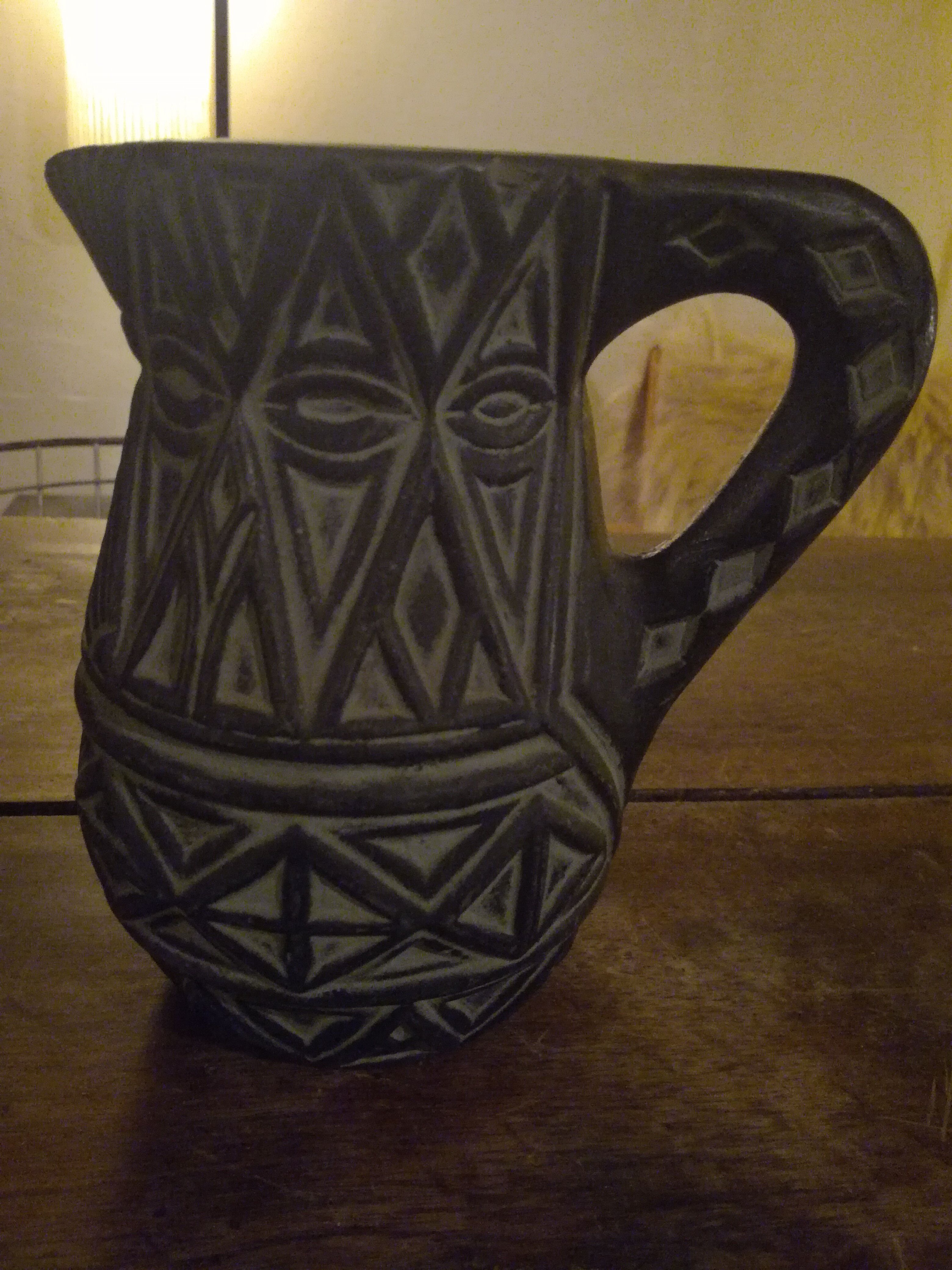 Ethnic ceramic pitcher