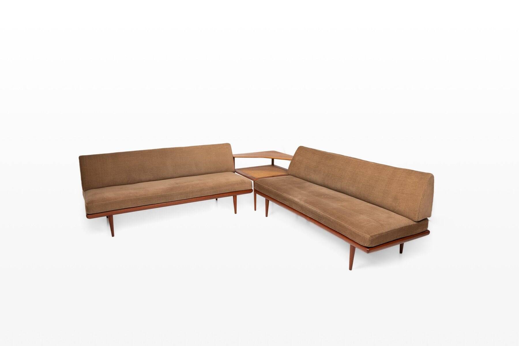 Groupe de sièges Minerva par Peter Hvidt et Orla Mølgaard-Nielsen pour France & Søn, années 1960, ensemble de 3