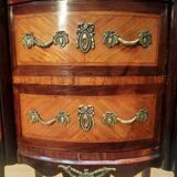 Commode tambour à porte  en plaquage