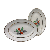 2 dishes of service oval Orchies Moulin des Loups