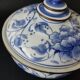 Hand-painted blue porcelain candy in Thailand