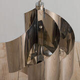 Chrome spiral pendant lamp