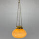 1950's Glass & Brass Pendant Light