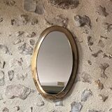 Urdu oval mirror solid brass
