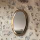 Urdu oval mirror solid brass