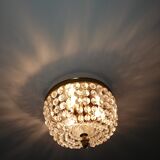 Gilded bronze and crystal chandelier