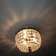 Gilded bronze and crystal chandelier
