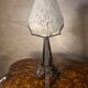 Art Deco night light, wrought iron, 32x12, very good condition.