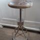 Adjustable leather seating workshop stool