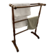 Vintage turned wooden towel rack