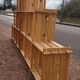 Pair of vintage pine "staircase" bookcase shelves - 1970s