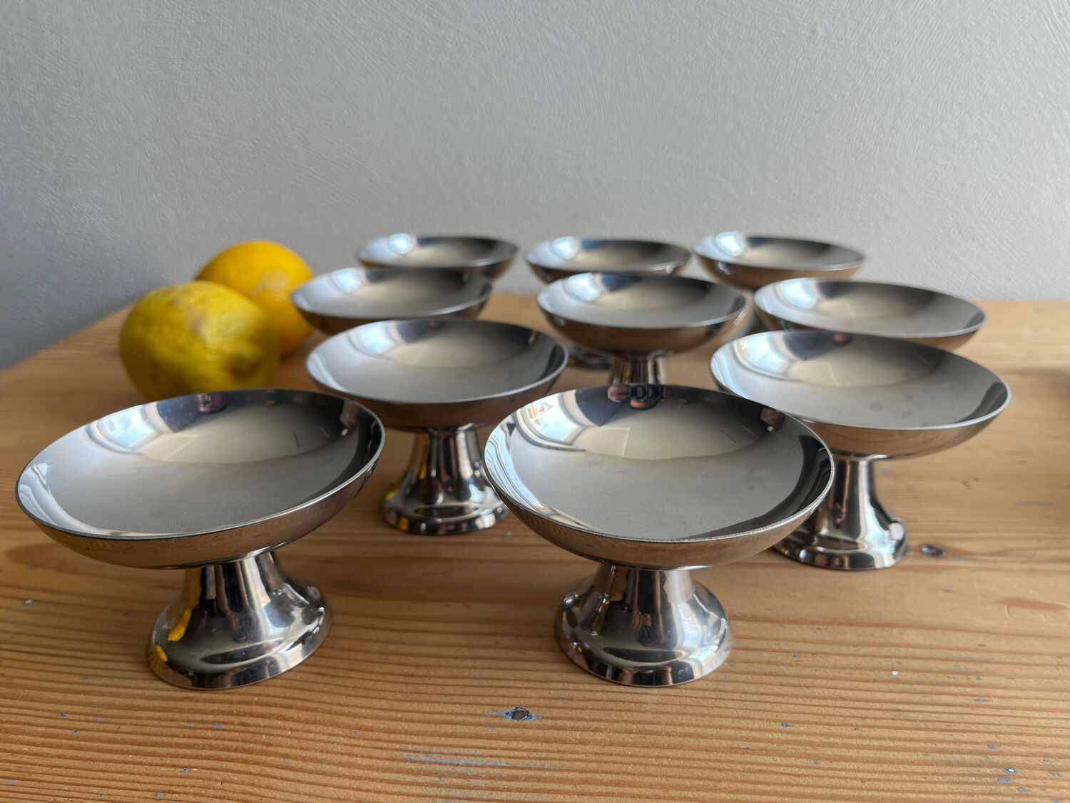 Vintage stainless steel ice cream scoops