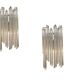Murano Glass Trilobi Sconces Set of 2 by Venini 1970’s