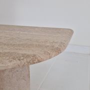 Travertine Coffee or Side Table in Teardrop Shape, Italy 1980s