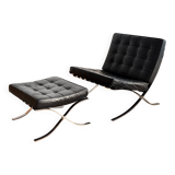 "Barcelona" chair and ottoman by Mies van der Rohe