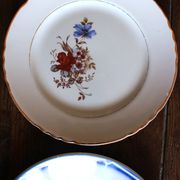 6 mismatched flat plates Fontanges Marsac Longwy Digoin