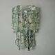 "Glaçon" wall lamp by JT Kalmar frosted glass Austria 1970