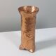 Anthroposophical hand hammered metal vase