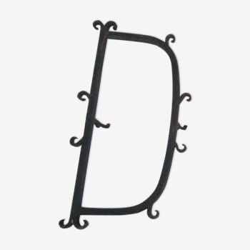 Letter D wrought iron