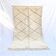 White Beni Ourain rug in wool 2.5X1.5m with handwoven diamond Berber pattern.