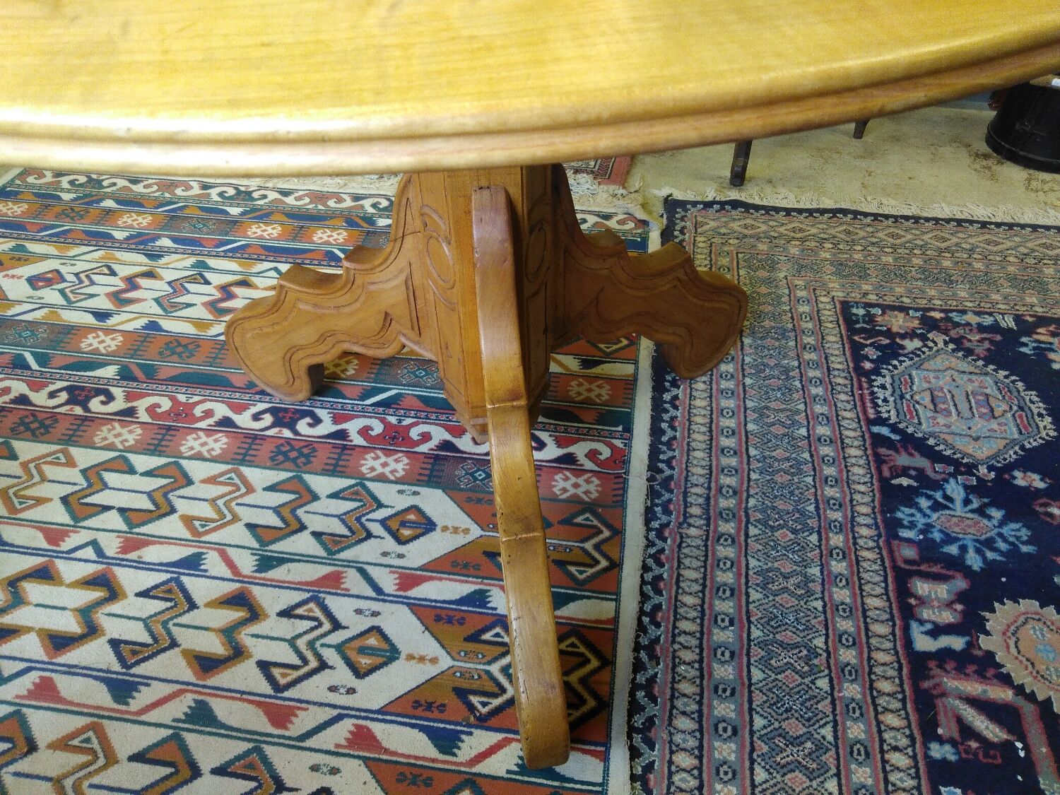 Old cherry pedestal table