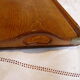 Serving tray in wood and art deco metal