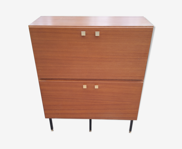 Secrétaire meuble de rangement des années 60 en acajou