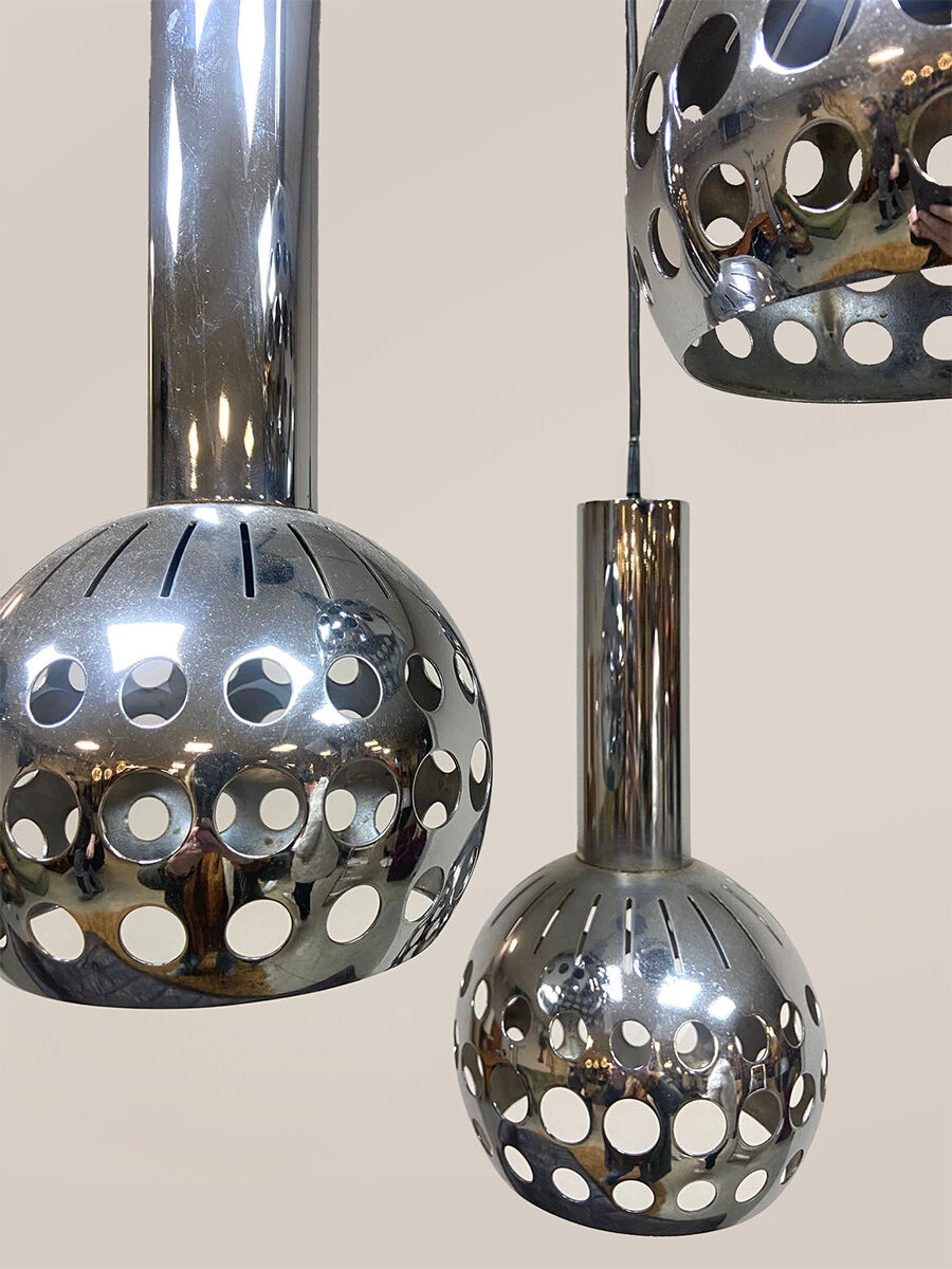 Vintage Symphonie cascade pendant lamp Euroline Belgium 1970s