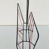 Vintage black metal magazine rack circa 19