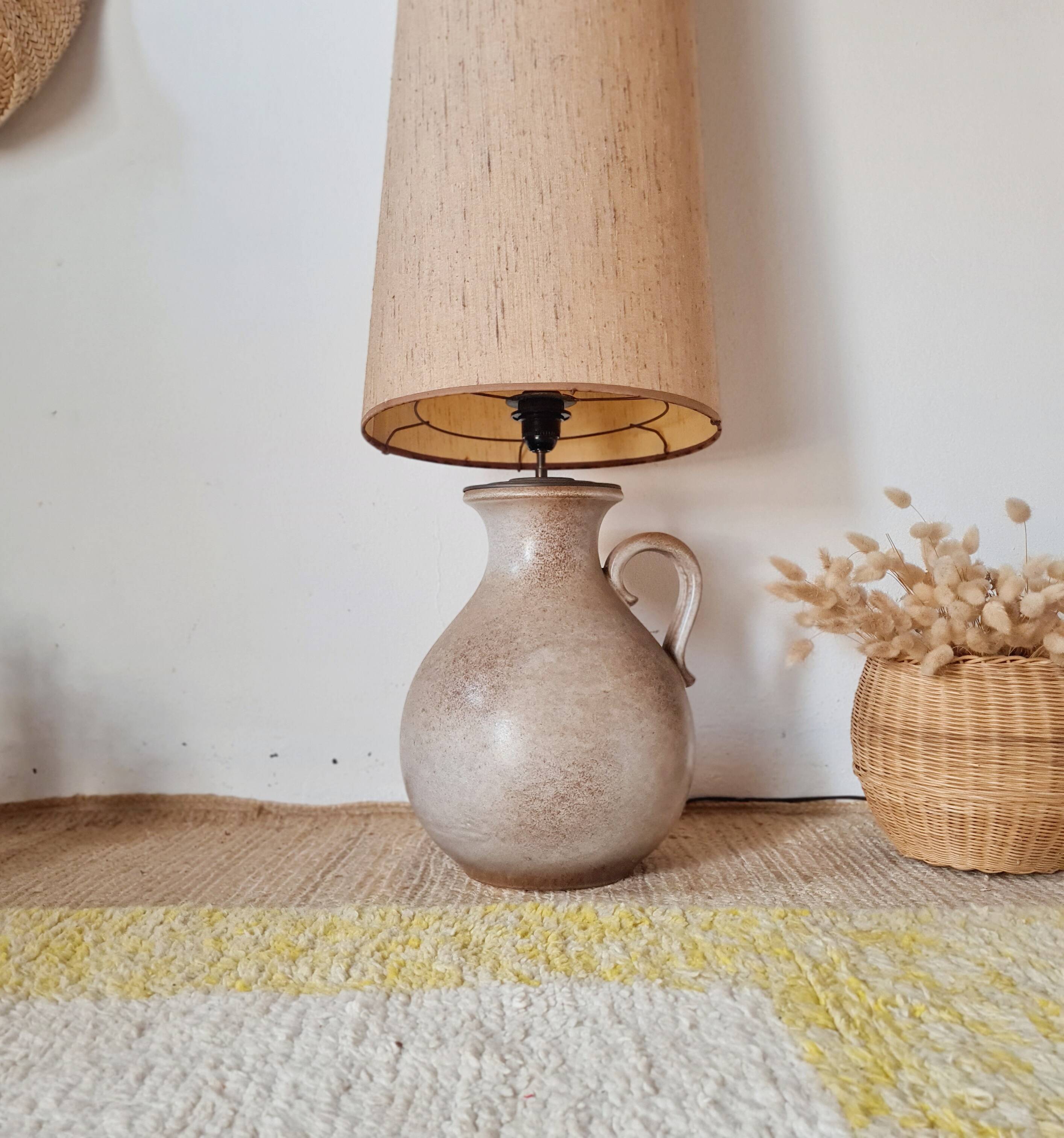 Grande lampe vintage en céramique Scheurich Germany