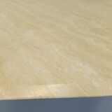 Vintage octagonal travertine dining table from the 70s 80s