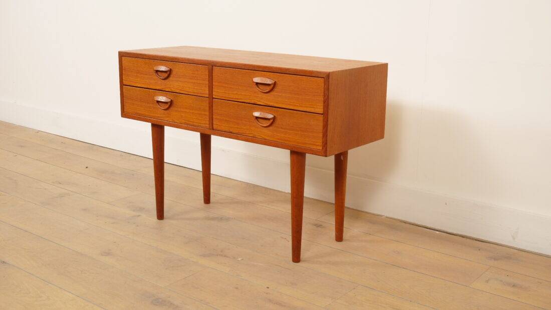 Commode vintage | Kai Kristiansen | Design danois | Teck | Moderne du milieu du siècle