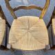 4 chaises paillées de campagne en bois
