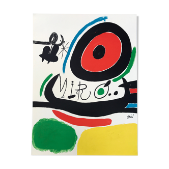 Lithographie originale de Joan Miro, Tres libres, 1970