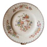 Plat rond terre de fer Minton par Sarreguemines