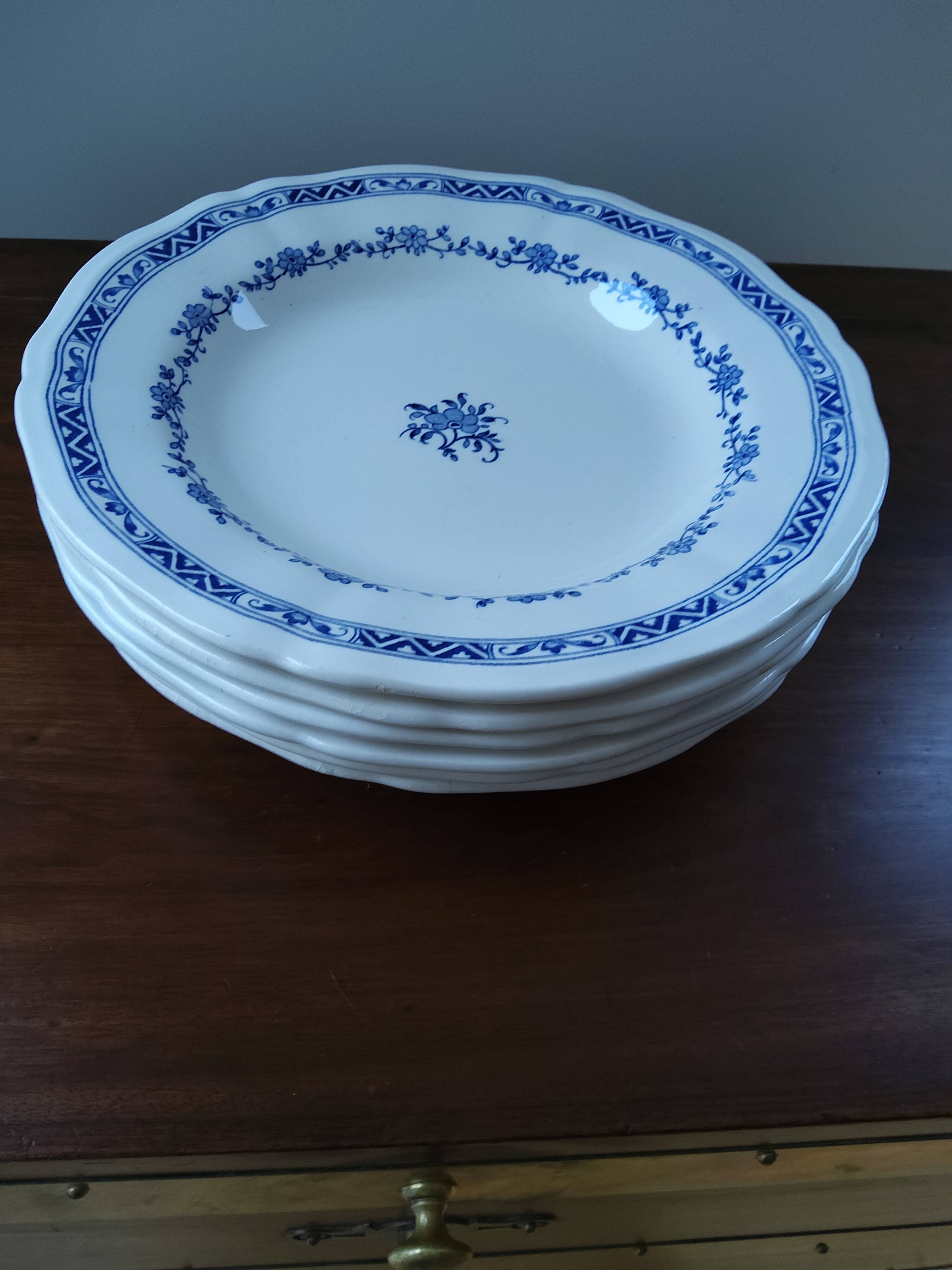 Antique porcelain plates from Gien