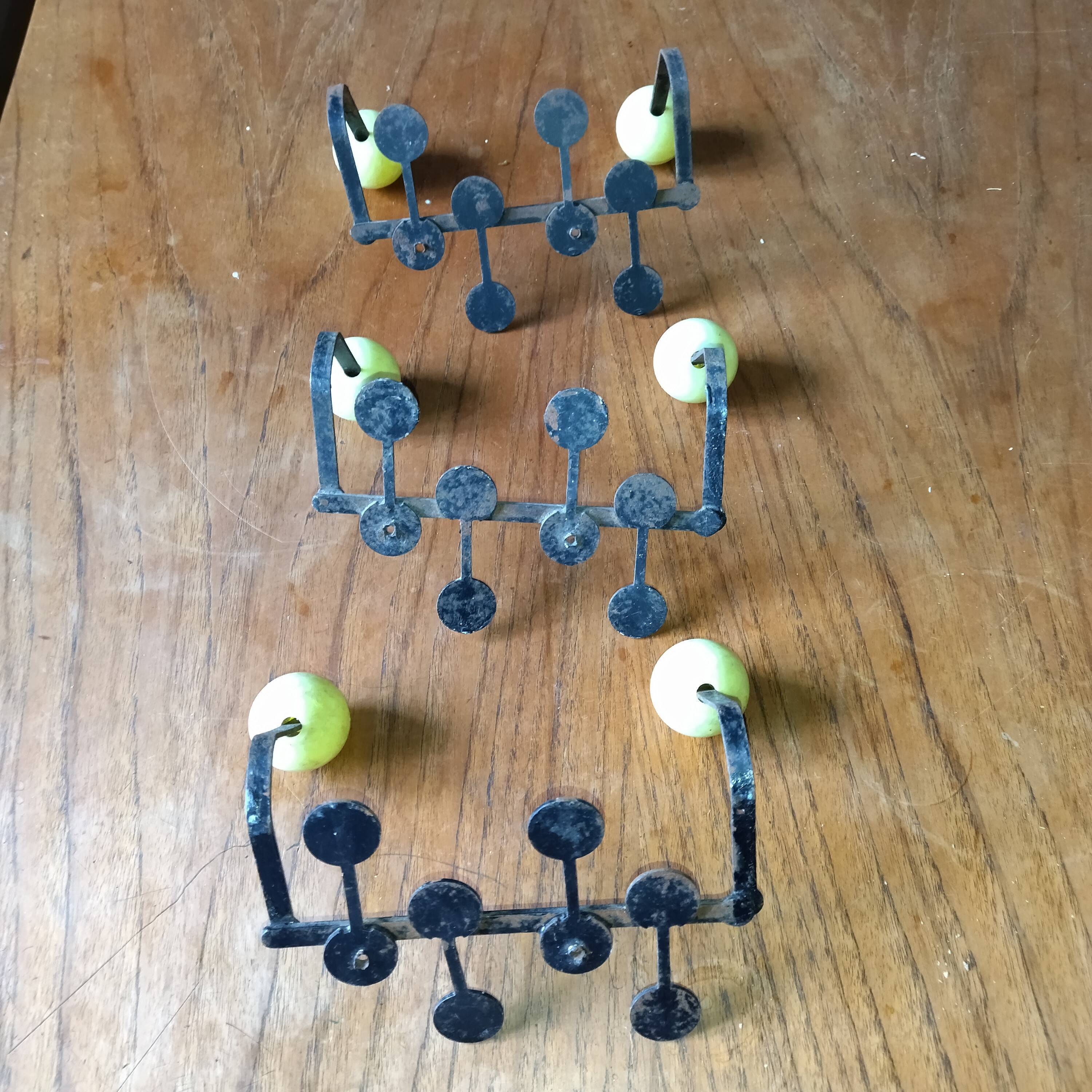 3 double coat racks 50 years vintage