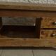 Large workbench with press, 2 drawers and storage tray - Totally sanded and varnished